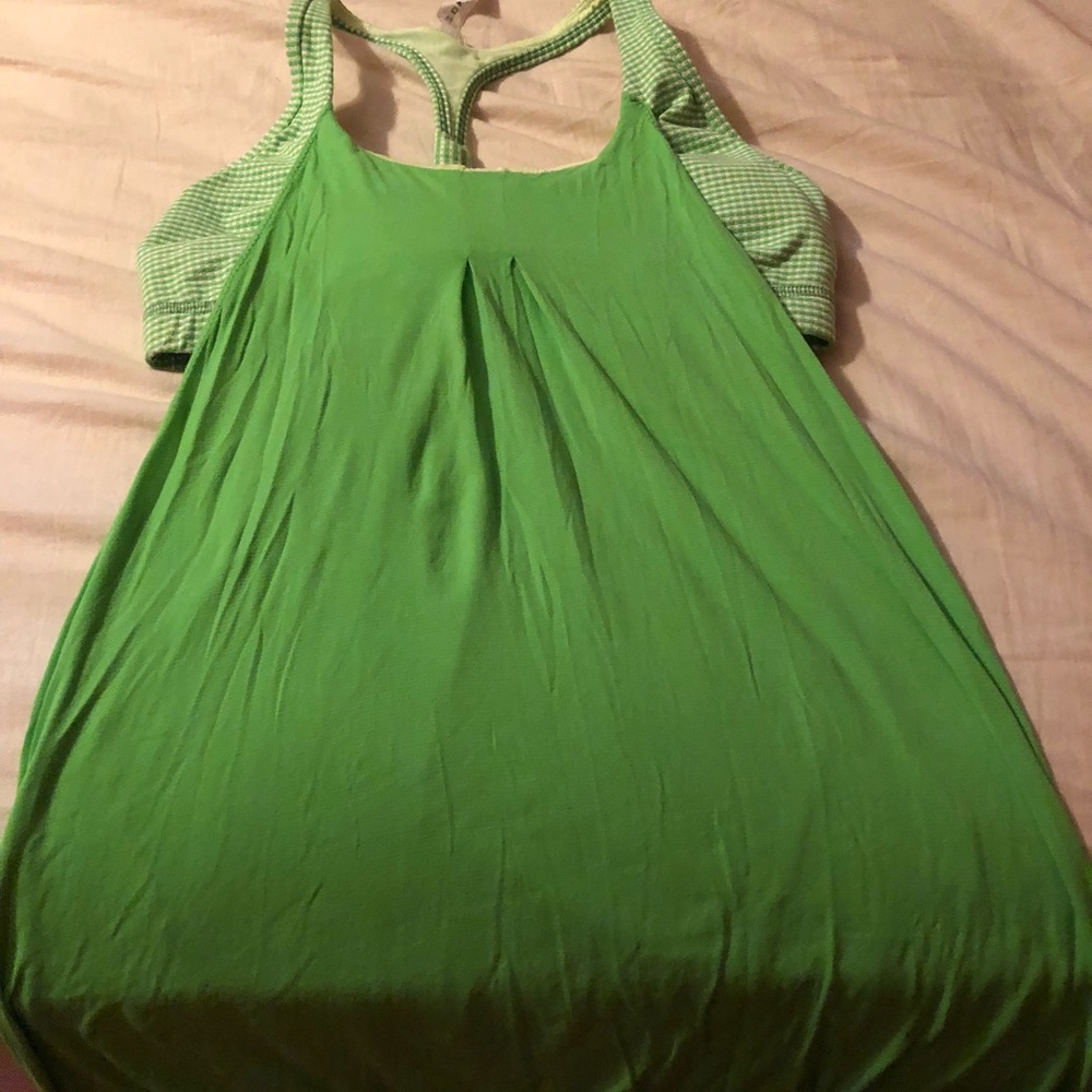 Green lulu lemon tank. Size 8. Small.